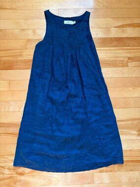 Vineyard Vines linen mini dress, 00, navy